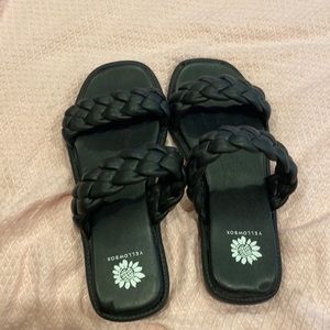 Yellow box sandals